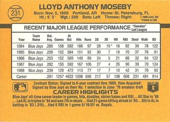 Lloyd Moseby  baseball card collectible - Main Image 2
