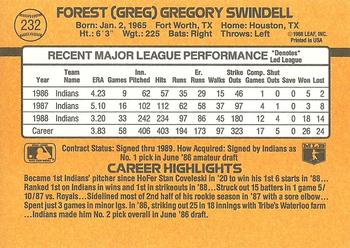 Greg Swindell  baseball card collectible - Main Image 2