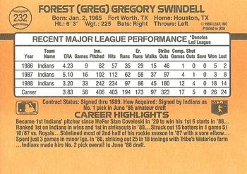 Greg Swindell  baseball card collectible - Main Image 2