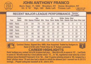 John Franco  baseball card collectible - Main Image 2
