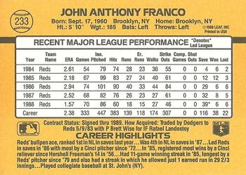 John Franco  baseball card collectible - Main Image 2