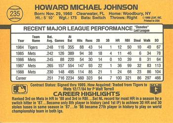 Howard Johnson  baseball card collectible - Main Image 2
