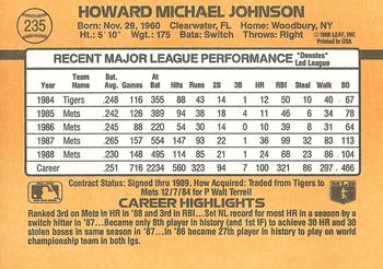Howard Johnson  baseball card collectible - Main Image 2