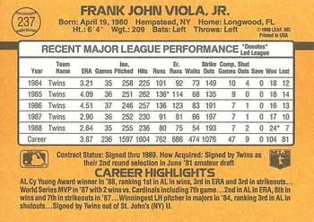 Frank Viola  baseball card collectible - Main Image 2