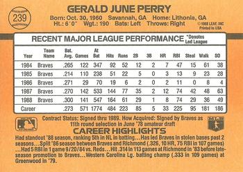 Gerald Perry  baseball card collectible - Main Image 2
