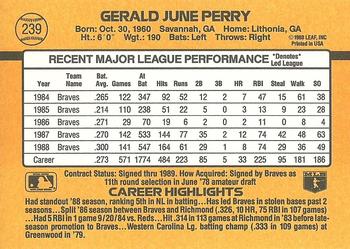 Gerald Perry  baseball card collectible - Main Image 2