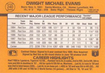 Dwight Evans  baseball card collectible - Main Image 2