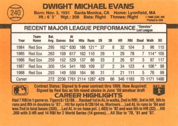 Dwight Evans  baseball card collectible - Main Image 2