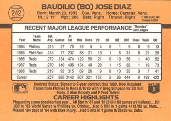 Bo Diaz  baseball card collectible - Main Image 2