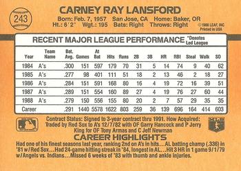 Carney Lansford  baseball card collectible - Main Image 2
