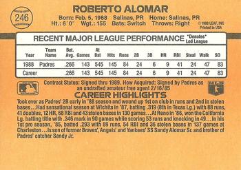 Roberto Alomar  baseball card collectible - Main Image 2