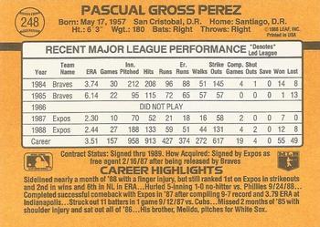 Pascual Perez  baseball card collectible - Main Image 2
