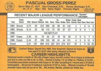 Pascual Perez  baseball card collectible - Main Image 2