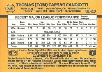 Tom Candiotti  baseball card collectible - Main Image 2