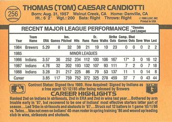 Tom Candiotti  baseball card collectible - Main Image 2