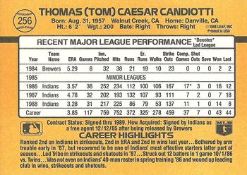 Tom Candiotti  baseball card collectible - Main Image 2