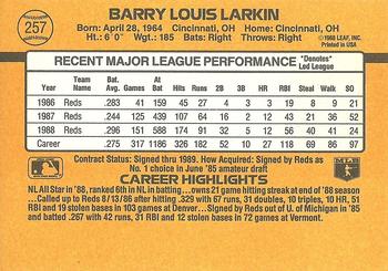 Barry Larkin  baseball card collectible - Main Image 2