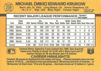 Mike Krukow  baseball card collectible - Main Image 2