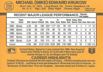 Mike Krukow  baseball card collectible - Main Image 2