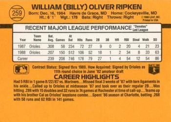 Billy Ripken  baseball card collectible - Main Image 2