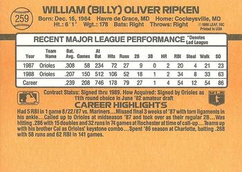 Billy Ripken  baseball card collectible - Main Image 2
