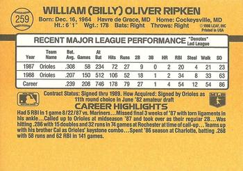 Billy Ripken  baseball card collectible - Main Image 2