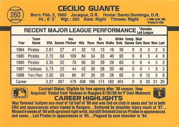 Cecilio Guante  baseball card collectible - Main Image 2