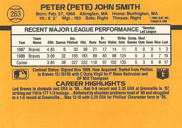 Pete Smith  baseball card collectible - Main Image 2
