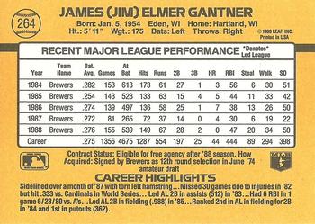 Jim Gantner  baseball card collectible - Main Image 2