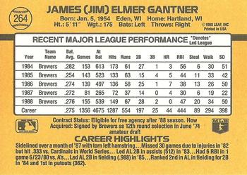Jim Gantner  baseball card collectible - Main Image 2