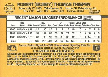 Bobby Thigpen  baseball card collectible - Main Image 2
