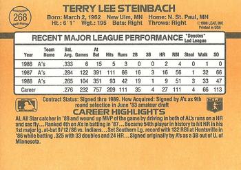 Terry Steinbach  baseball card collectible - Main Image 2