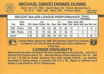 Mike Dunne  baseball card collectible - Main Image 2