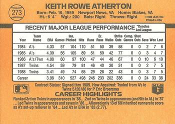 Keith Atherton  baseball card collectible - Main Image 2