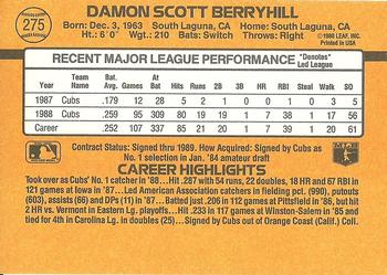 Damon Berryhill  baseball card collectible - Main Image 2