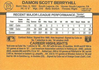 Damon Berryhill  baseball card collectible - Main Image 2