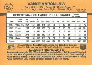 Vance Law  baseball card collectible - Main Image 2