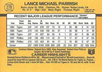 Lance Parrish  baseball card collectible - Main Image 2