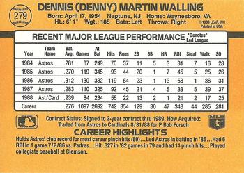 Denny Walling  baseball card collectible - Main Image 2