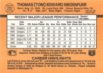 Tom Niedenfuer  baseball card collectible - Main Image 2