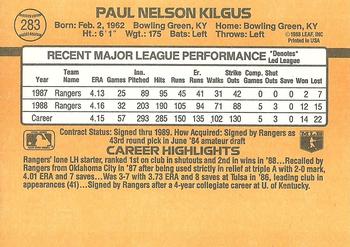 Paul Kilgus  baseball card collectible - Main Image 2