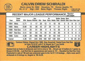Calvin Schiraldi  baseball card collectible - Main Image 2