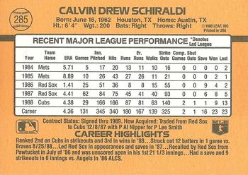 Calvin Schiraldi  baseball card collectible - Main Image 2