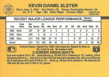Kevin Elster  baseball card collectible - Main Image 2