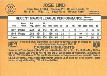 Jose Lind  baseball card collectible - Main Image 2