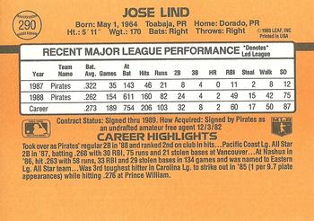 Jose Lind  baseball card collectible - Main Image 2