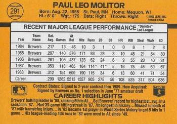 Paul Molitor  baseball card collectible - Main Image 2