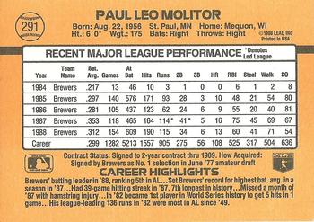 Paul Molitor  baseball card collectible - Main Image 2