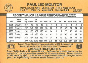 Paul Molitor  baseball card collectible - Main Image 2
