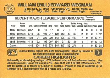 Bill Wegman  baseball card collectible - Main Image 2